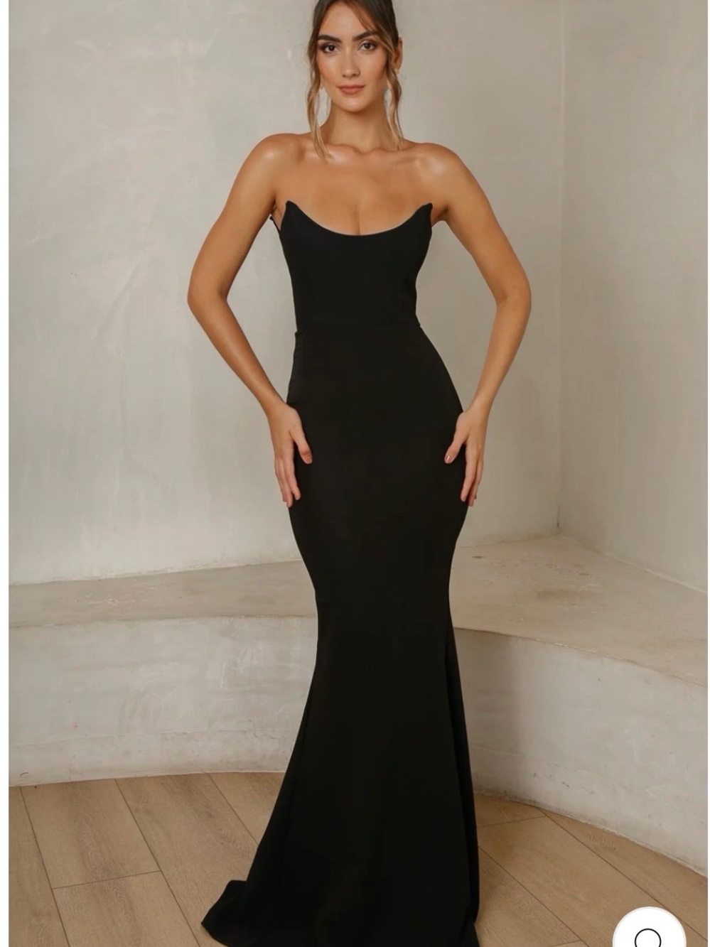 Classic Strapless Black Mermaid Evening Dress